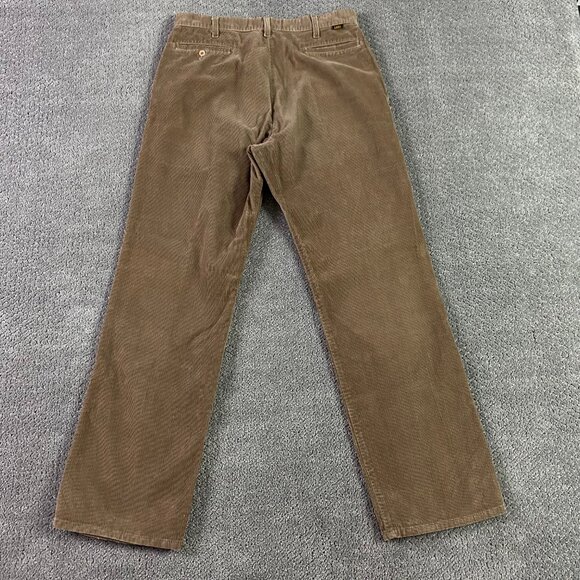 Vintage 70s Lee Corduroy Pants Men's 34 x 32 Fits 32x31 Brown USA Talon Zipper - Picture 4 of 12